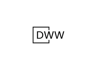 Obraz premium DWW Letter Initial Logo Design Vector Illustration