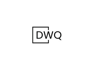 DWQ Letter Initial Logo Design Vector Illustration