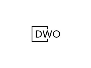 DWO Letter Initial Logo Design Vector Illustration