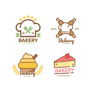 Sweet bakery and bread labels design for sweets shop