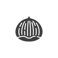 Chestnut kernel vector icon
