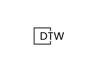 DTW letter initial logo design vector illustration