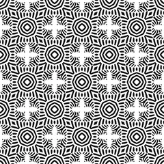 floral seamless pattern background.Geometric ornament for wallpapers and backgrounds. Black and white pattern. 