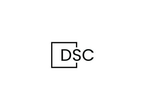 DSC letter initial logo design vector illustration