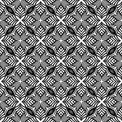 floral seamless pattern background.Geometric ornament for wallpapers and backgrounds. Black and white pattern. 