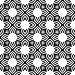 floral seamless pattern background.Geometric ornament for wallpapers and backgrounds. Black and white pattern. 