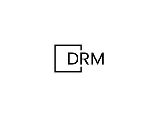 DRM letter initial logo design vector illustration