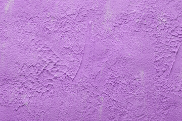 Decorative Paint for Walls. Beautiful Abstract Grunge Decorative Violet Stucco Wall Background. Art Rough Stylized Texture Banner With Space For Text.