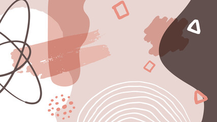 Elegant abstract trendy universal background templates. Minimalist aesthetic. Abstract background with hand drawn textures, memphis style