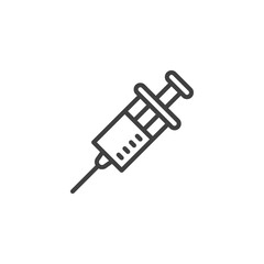 Laboratory syringe line icon