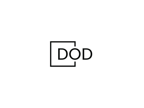 DOD letter initial logo design vector illustration