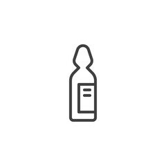 Medicine bottle line icon