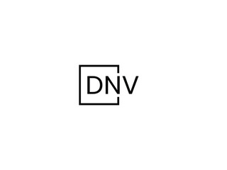 DNV letter initial logo design vector illustration