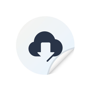 Cloud Download - Sticker