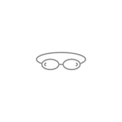 swimming eyeglasses icon isolated on white background