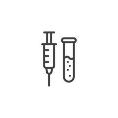 Laboratory vaccine line icon