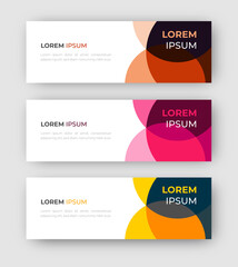 Vector abstract design banner web template. Set of Design Banner Web Template. Vector design Banner background. vector illustration.