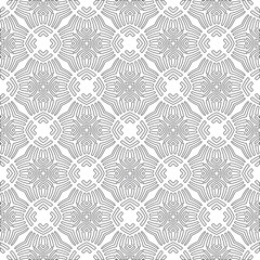 Vector pattern with symmetrical elements . Modern stylish abstract texture. Repeating geometric tiles from 

striped elements.Black and white pattern.