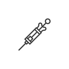 Vaccine injection line icon