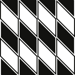 Checkered and diagonal rectangles. Vector checkered flag. Seamless black and white squares.