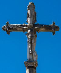 Calvaire gothique à Arnans, Ain, France