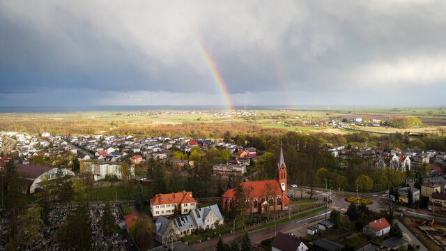 rainbow over the river