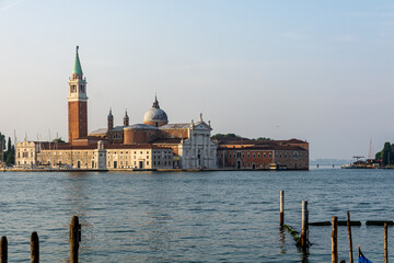 Obraz premium Early morning view of St George Island, opposite of the St Mark's Square in Venice, Italy
