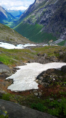 Ice patches on the mountain