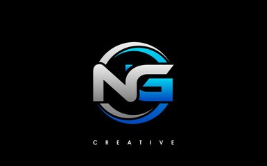 NG Letter Initial Logo Design Template Vector Illustration