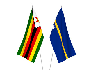 Zimbabwe and Republic of Nauru flags