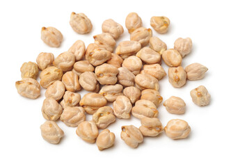Chickpeas isolated on a white background