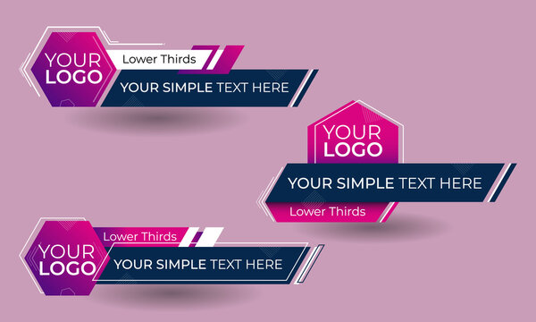 Lower thirds design template Vector illustration