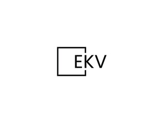 EKV Letter Initial Logo Design Vector Illustration