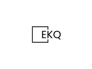 EKQ Letter Initial Logo Design Vector Illustration