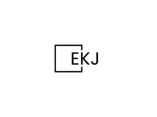 EKJ Letter Initial Logo Design Vector Illustration