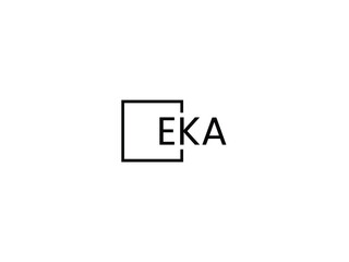 EKA Letter Initial Logo Design Vector Illustration