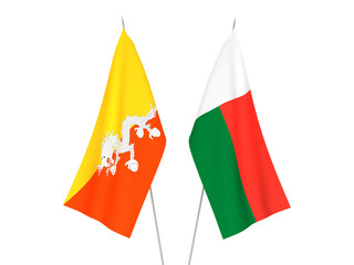 Madagascar and Kingdom of Bhutan flags