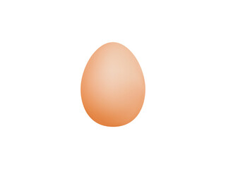 Realistic chicken egg isolated on white background. Whole chicken egg. Vector illustration