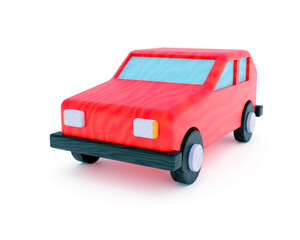 Obraz na płótnie Canvas Wooden toy car