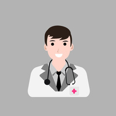 Fototapeta premium doctor icon medical symbols isolation Free vector
