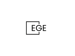 EGE Letter Initial Logo Design Vector Illustration