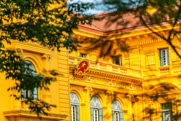 Fototapeta premium Iconic and Historical Presidential Palace in Hanoi, Vietnam