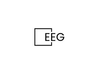 Fototapeta premium EEG Letter Initial Logo Design Vector Illustration