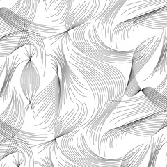 Abstract lines. Vector pattern in outline style