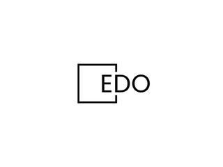 EDO Letter Initial Logo Design Vector Illustration