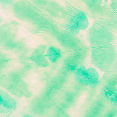 Dye Texture. Mint Watercolor Crystal. Mint Paint