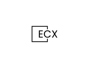 ECX Letter Initial Logo Design Vector Illustration