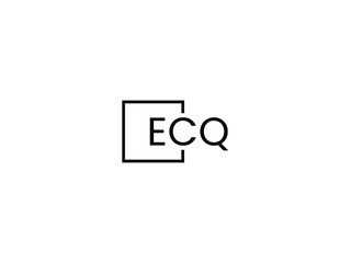 ECQ Letter Initial Logo Design Vector Illustration