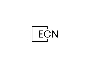 Obraz premium ECN Letter Initial Logo Design Vector Illustration