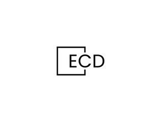ECD Letter Initial Logo Design Vector Illustration
